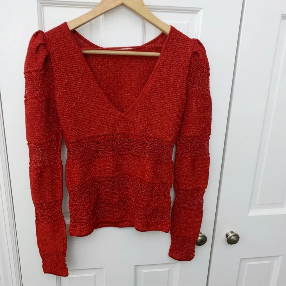 Ronny Kobo Michaela Metallic Knit Top
